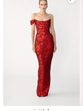 Sau Lee JACKSON JACQUARD GOWN